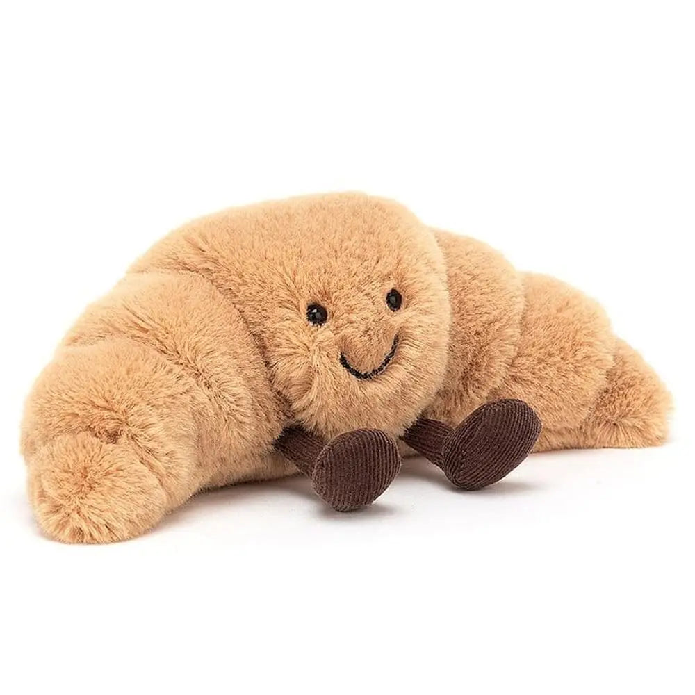 Cadeau Pop Croissant Knuffel | Lachend Brood Kussen | Schattige Pluchen Knuffelspeelgoed