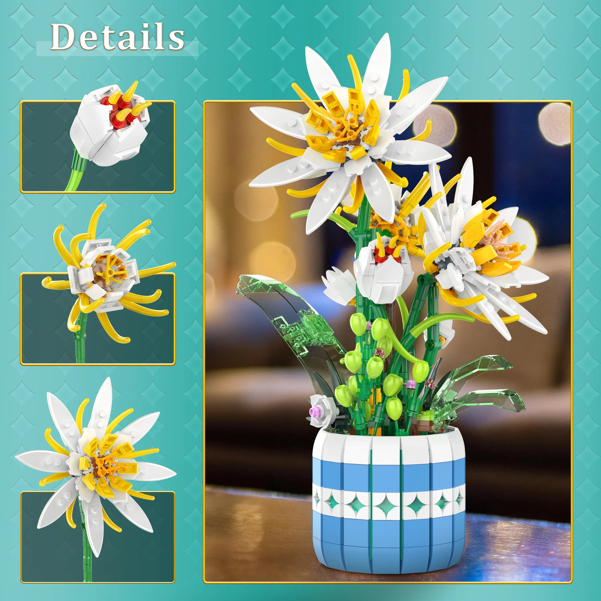 Bloemen Boeket Bouwset | Botanisch Ontwerp voor Kinderen 8+ & Volwassenen