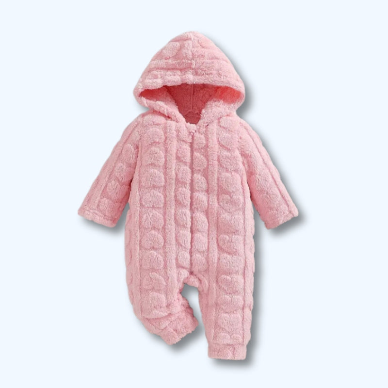 Dikke Warme Baby Hart Jumpsuit Rood l Jongens & Meisjes 1 ,3, 6, 12, 17, 24 Maanden