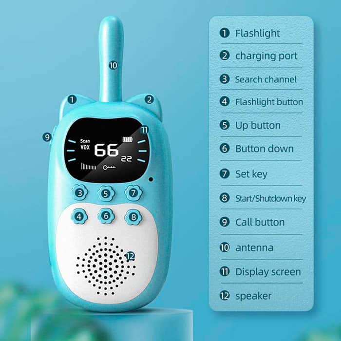 Kindvriendelijke Walkie Talkie | Speelgoed voor Jongens en Meisjes | Communicatiespeelgoed op Afstand