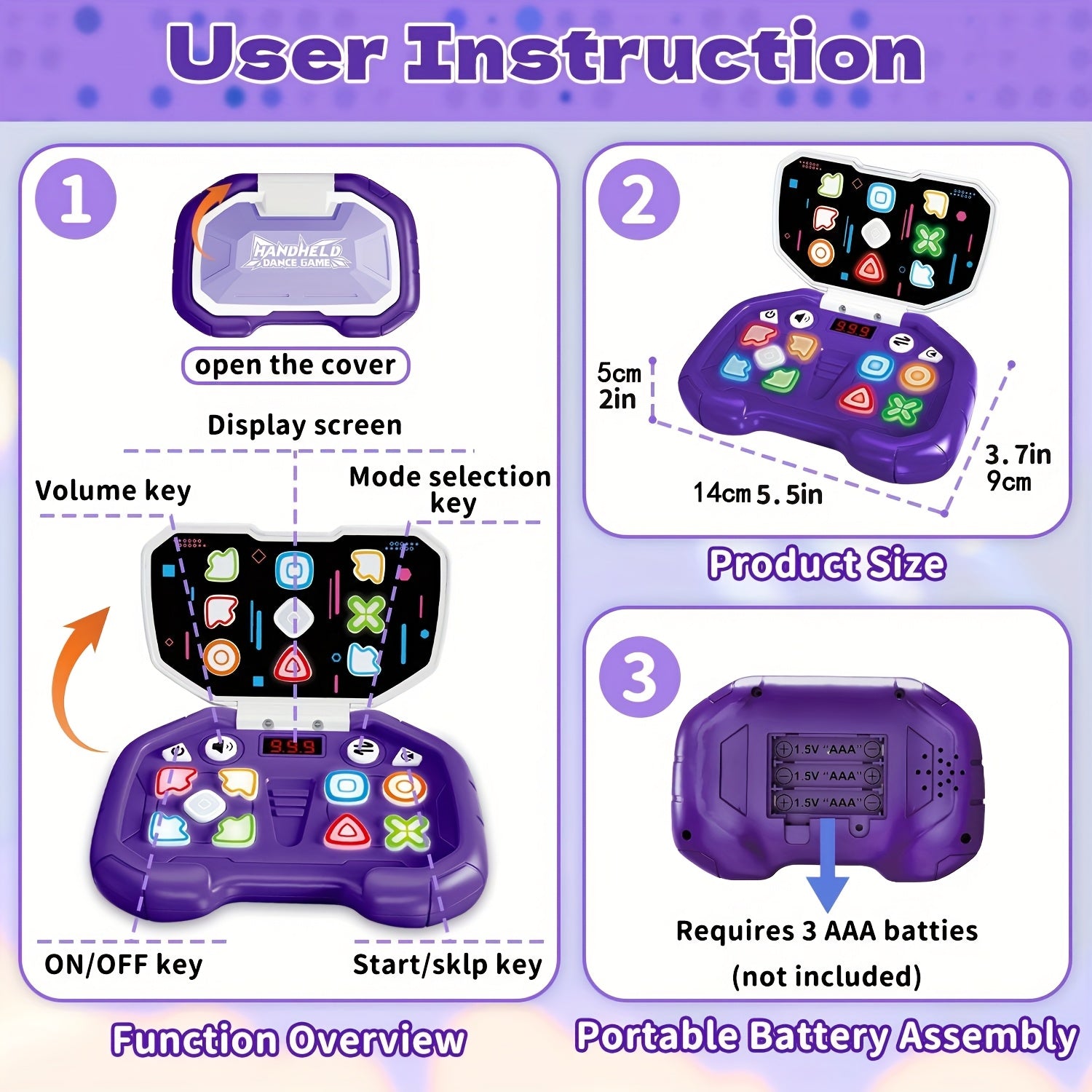 Quick Push Lichtspel | 4 Spelmodi | LED Handheld Game | Fidget Speelgoed 3–12 Jaar