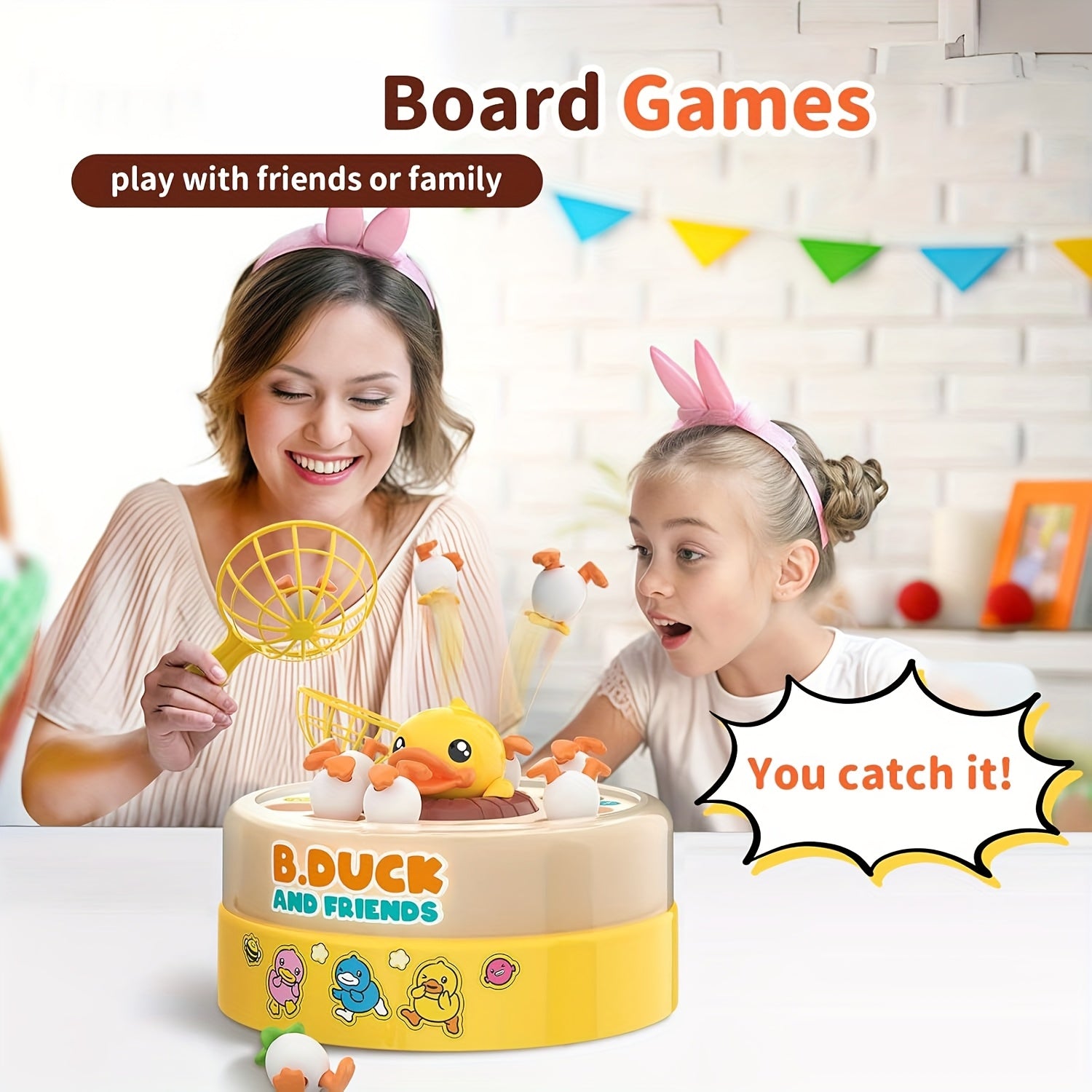 B.Duck Muzikaal Eendenspel | Interactief Vangspel met Licht & Geluid | Cadeau voor Kinderen 4-12 Jaar