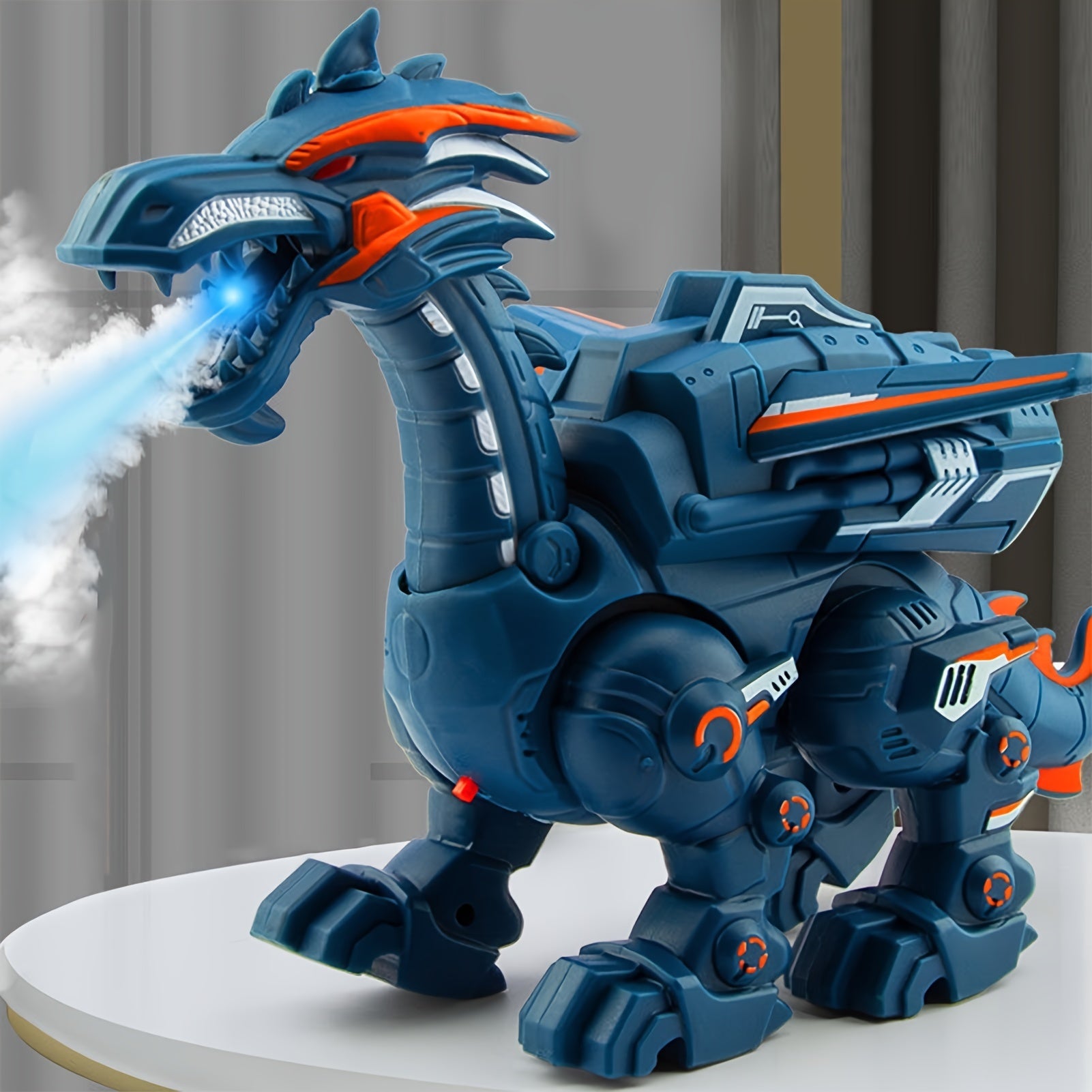 Elektrische Spray Mechanische Dinosaurus 'S Mechanische Oorlogsdraken die Vuur Kunnen Spuwen Dinosaurus Speelgoed Simulatiemodel, Perfect voor Halloween, Kerst en Verjaardag Cadeaus