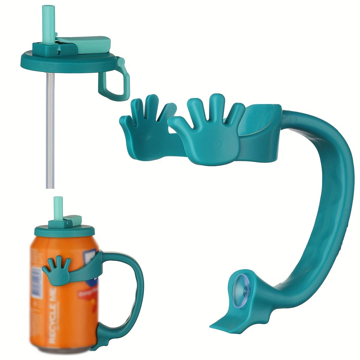 2 Stuks Blikjeshouder met Handvat voor Bier en Frisdrank - Stevige Drink Gadget voor Volwassenen, Mannen en Vrouwen - Ideaal voor Feestjes, BBQ en Camping