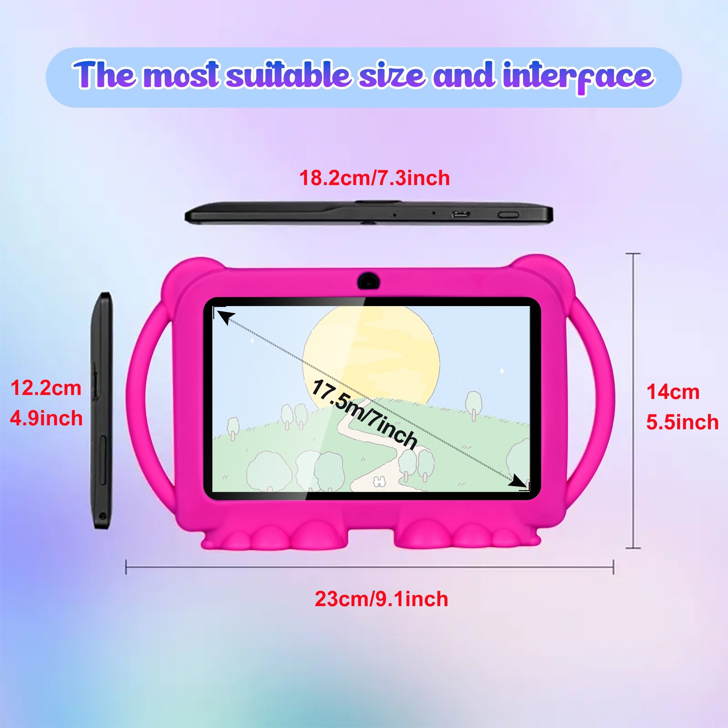 7 Inch Android Tablet 32GB – Kindvriendelijk met Oogbescherming, Spelletjes & Ouderlijke Controle