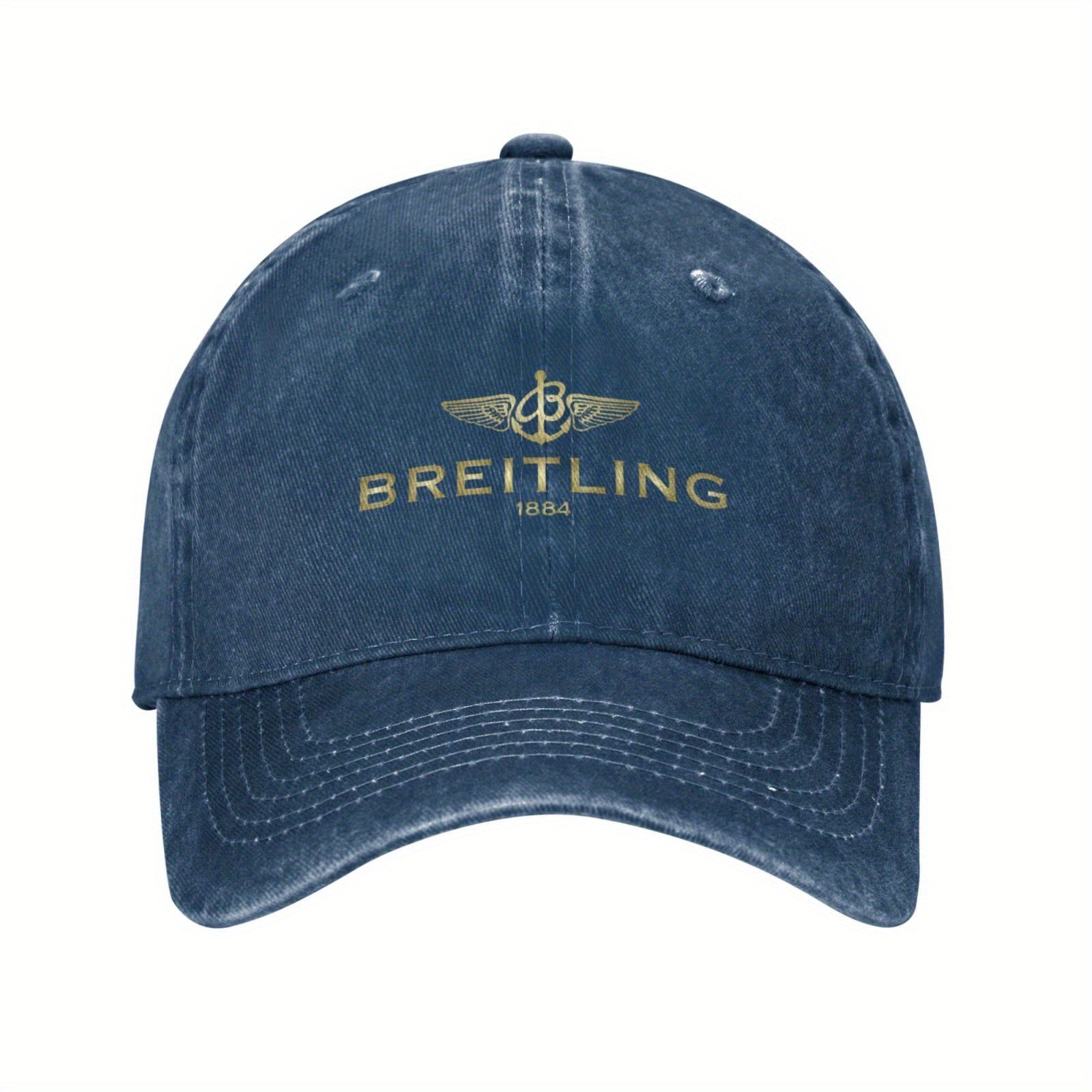 Vintage Baseball Cap | Unisex Retro Stijl met Breitling-Logo 1884 Print | Lichtgewicht & Trendy Outdoor Accessoire