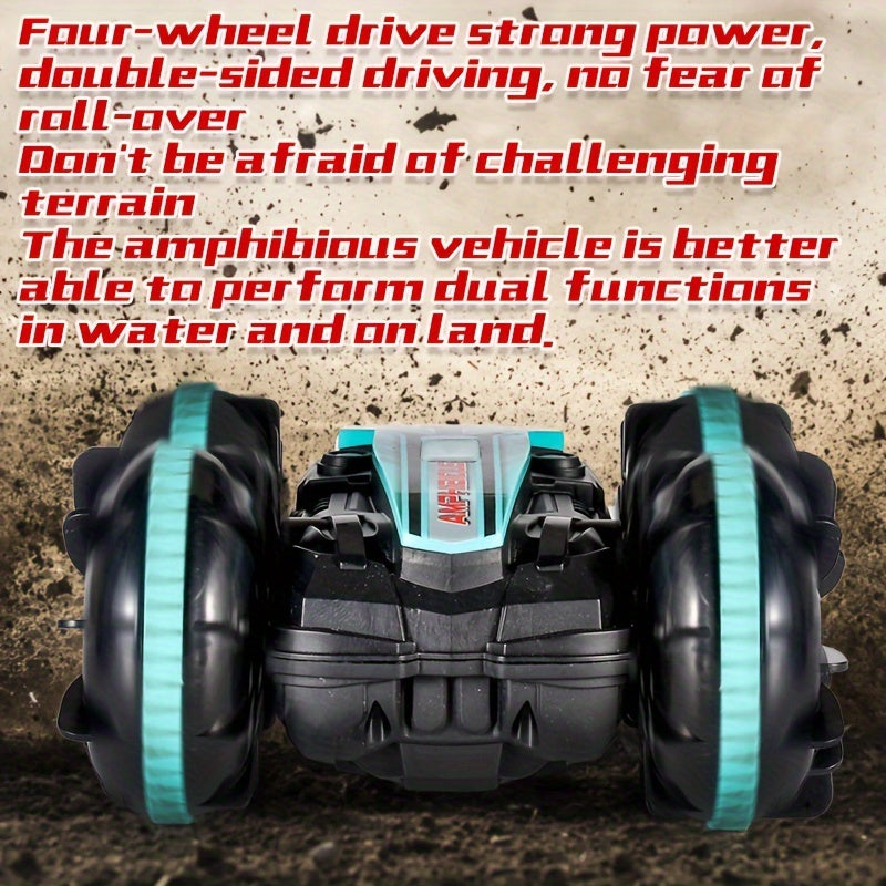 Hoge-Snelheid 4WD Amfibische RC Auto - 360° Drift, All-Terrain, Crashbestendig, Oplaadbare Batterij - Perfect Cadeau voor Kinderen met Kerst, Halloween, Thanksgiving