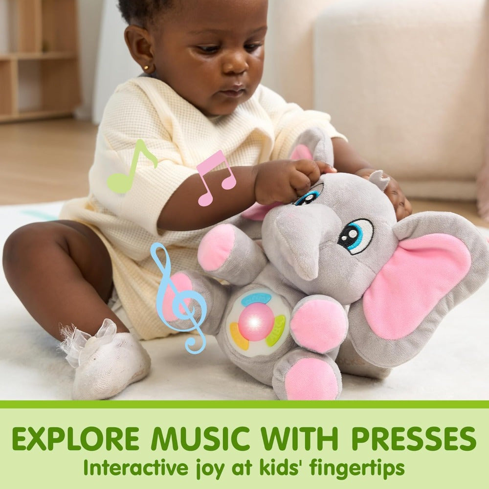 Muzikaal Pluche Olifantje – Interactief Baby Speelgoed met 12 Liedjes, Lichtjes en Leren | Cadeau voor Geboorte vanaf 6 Maanden