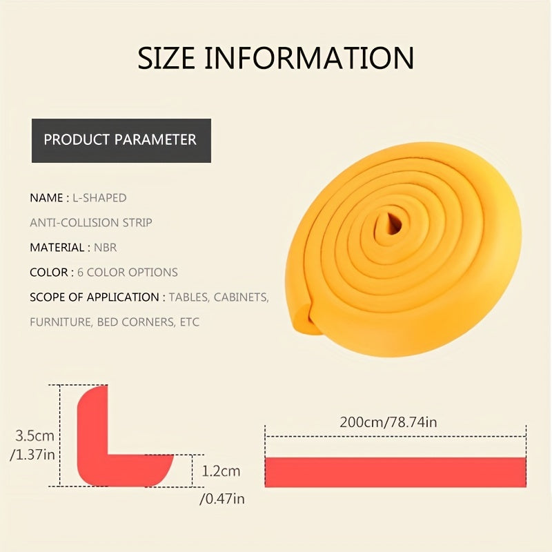 L-vormige Baby Antibotsstrip | Tafelhoek Beschermstrip Muursticker voor Baby en Peuterbescherming