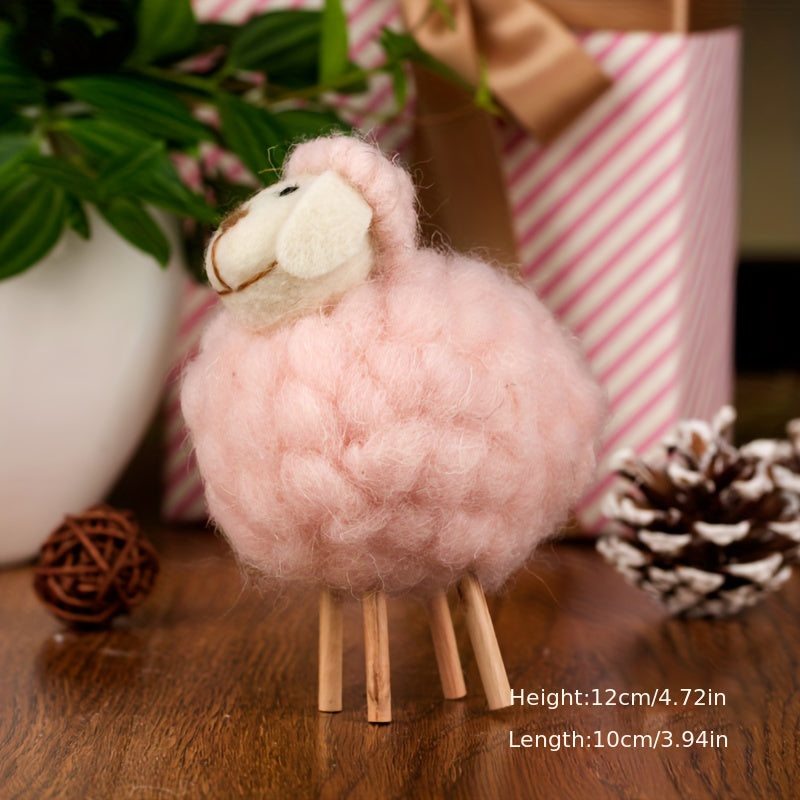 Wollen Vilt Schaap Ornaments | Creatieve Kerstboom Versiering voor Slaapkamer of Bureau