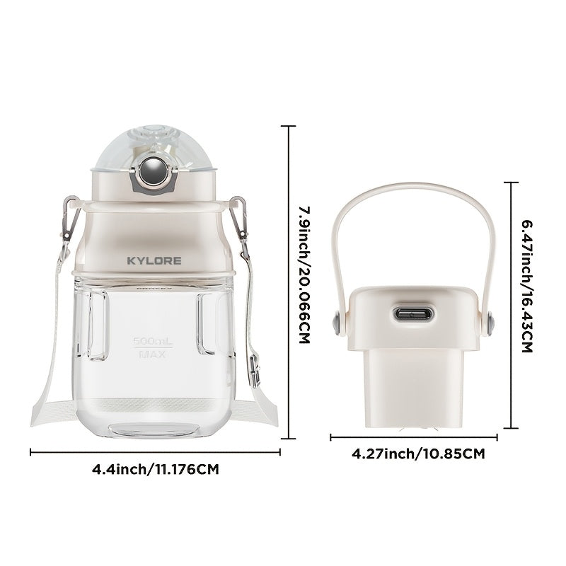 Draagbare Blender en Smoothiemaker met Schouderband - USB Oplaadbare Mini Blender voor Sportschool en Reizen - Persoonlijke Smoothie Beker