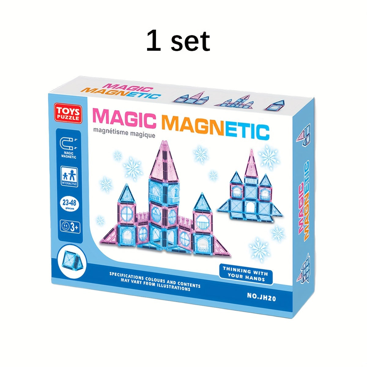 Frozen Magnetische Bouwset | Magnetische Tegels & Kasteel Blokken – Creatief Educatief Speelgoed voor Meisjes