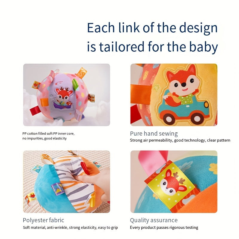 Babygrijpbal|Zachte pluche rammelaar – Baby cadeau