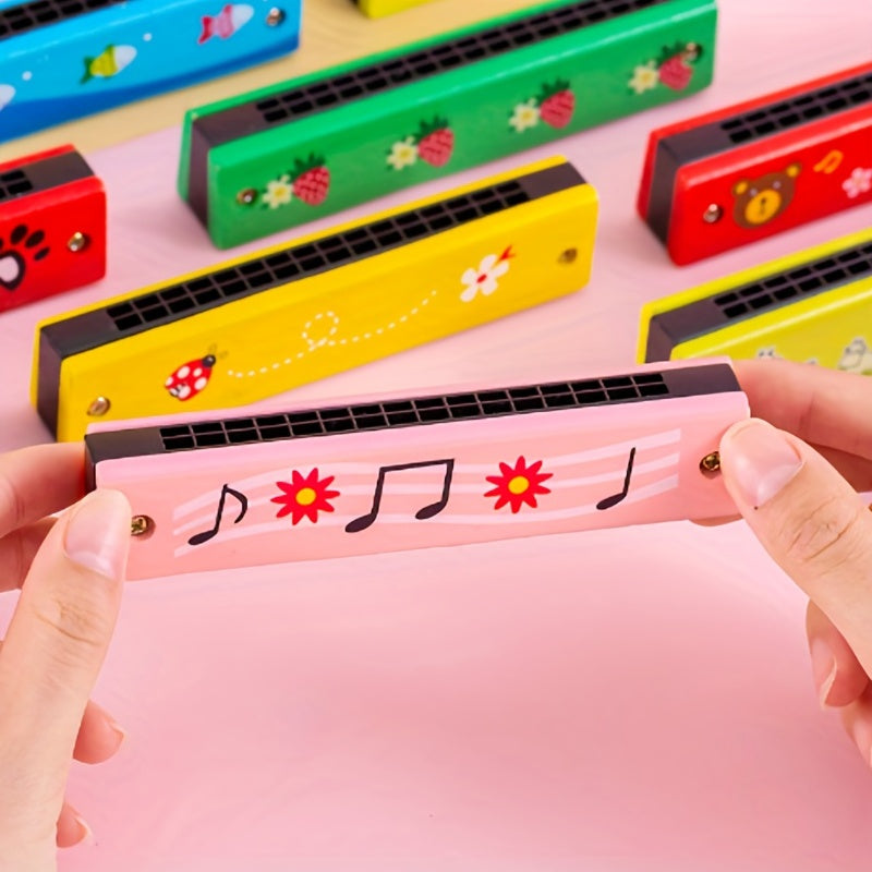 1x Mondharmonica Speelgoed | 16-Gaats Muziekinstrument voor Kinderen & Beginners (Willekeurige Kleur)
