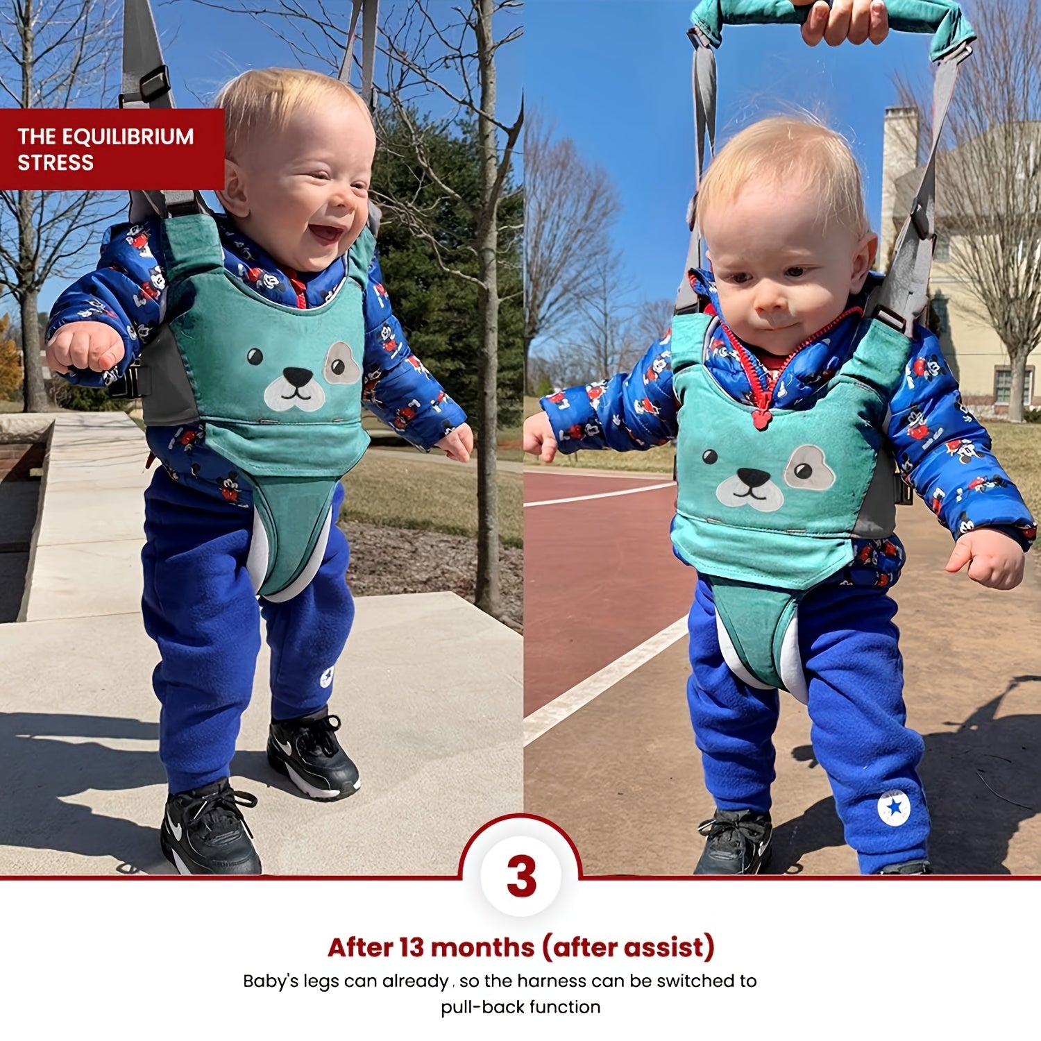 Baby Looptrainer met Afneembare Band | Verstelbaar en Ergonomisch 9–24 Maanden