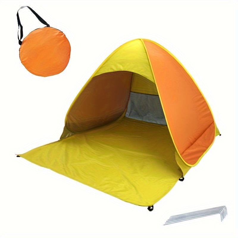 Draagbare Pop-up Strandtent – UPF 50+ UV-bescherming, Inclusief 6 Haringen | Perfect voor Outdoor & Feestdagen