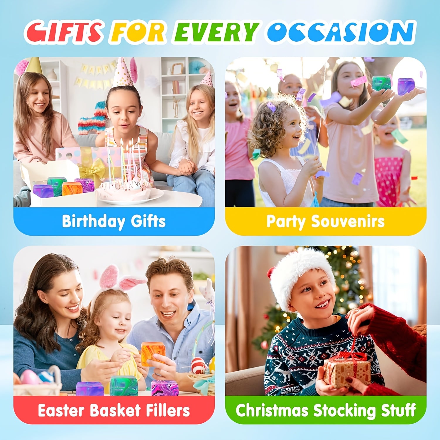 Squish sensorische kubus | Anti-stress speelgoed