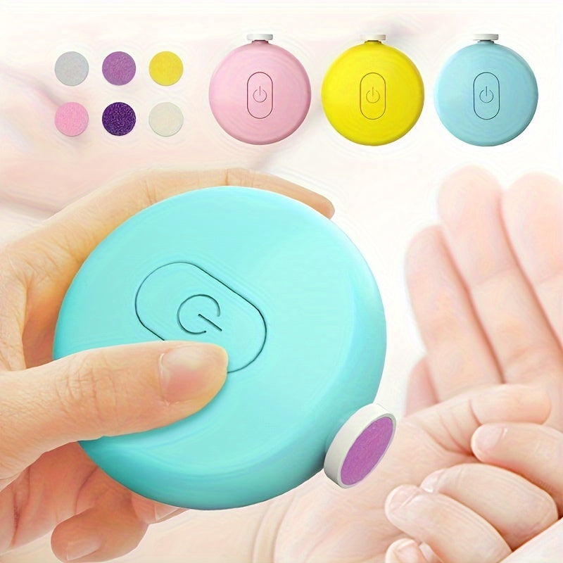 Veiligheid Elektrische Nageltrimmer Kit voor Baby's | 6 Vervangbare Slijpkoppen Nagelknipper voor Baby's, Kinderen en Volwassenen