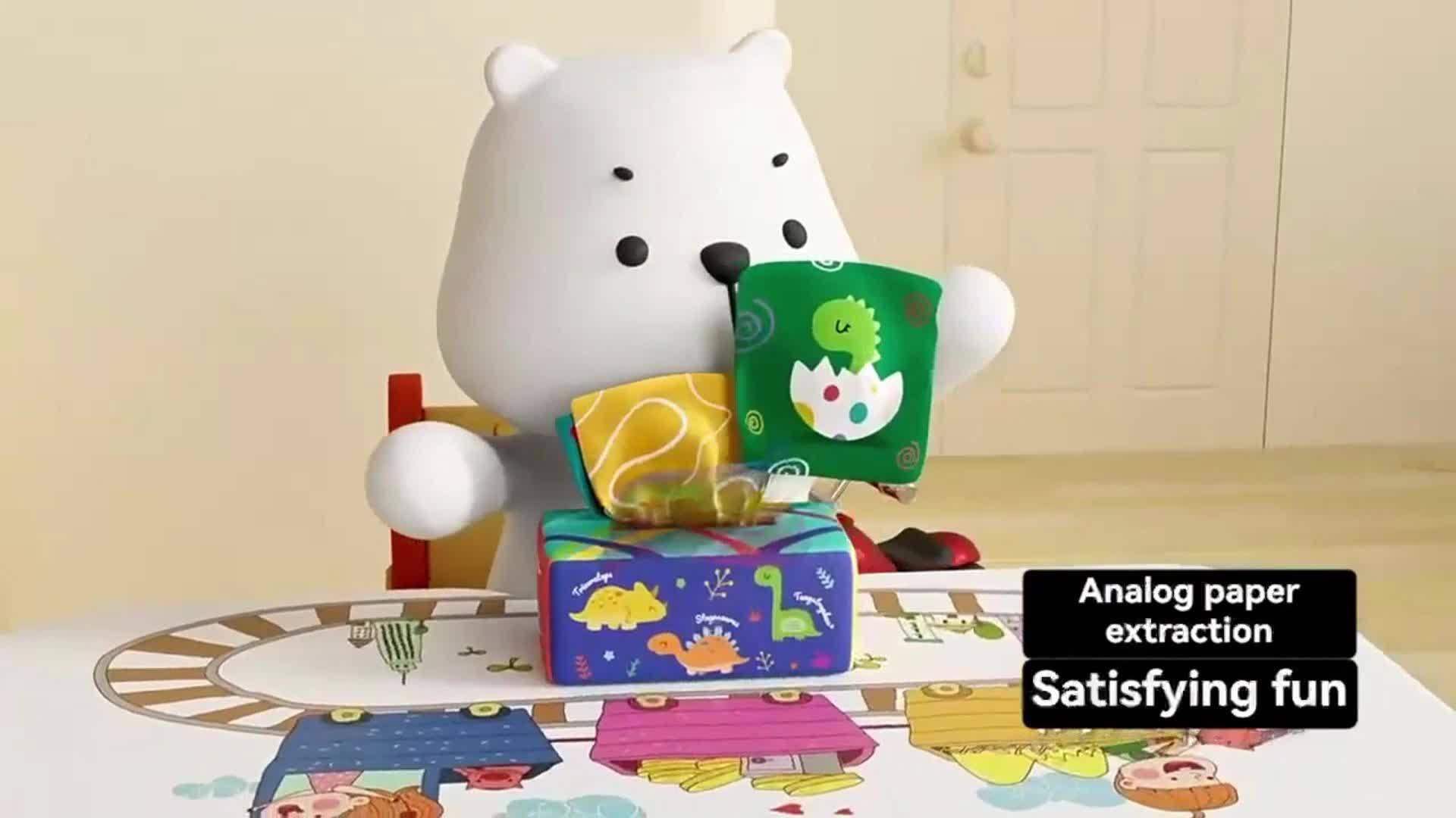 Scheurpapier doos speelgoed | Baby vingertraining