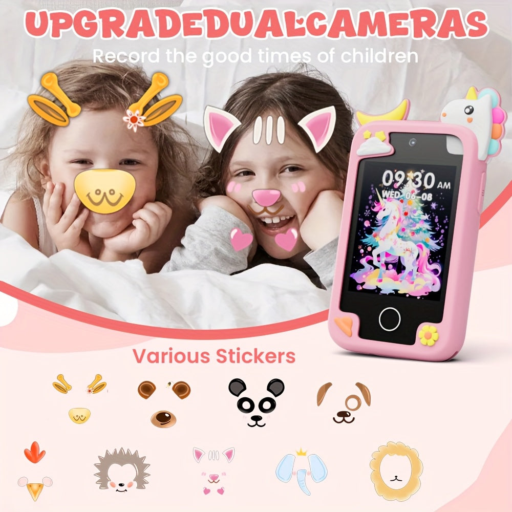 Kids Smart Phone voor meisjes, educatief speelgoed met camera, spelletjes en muziek – perfect als kerst- of verjaardagscadeau voor kinderen van 3 tot 10 jaar