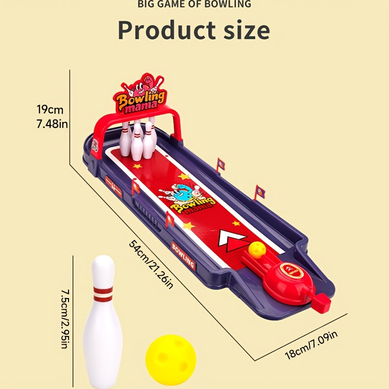 Bowling Set voor Kinderen | Tafelspel voor Gezinsplezier, Duurzaam Plastic, Perfect voor Binnen