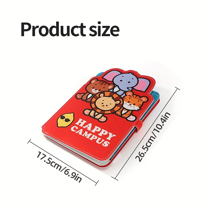 Interactief Baby Stickerboek | Herbruikbaar Educatief Speelgoed | Dieren, Voertuigen & Eten Thema’s | Vroege Leren