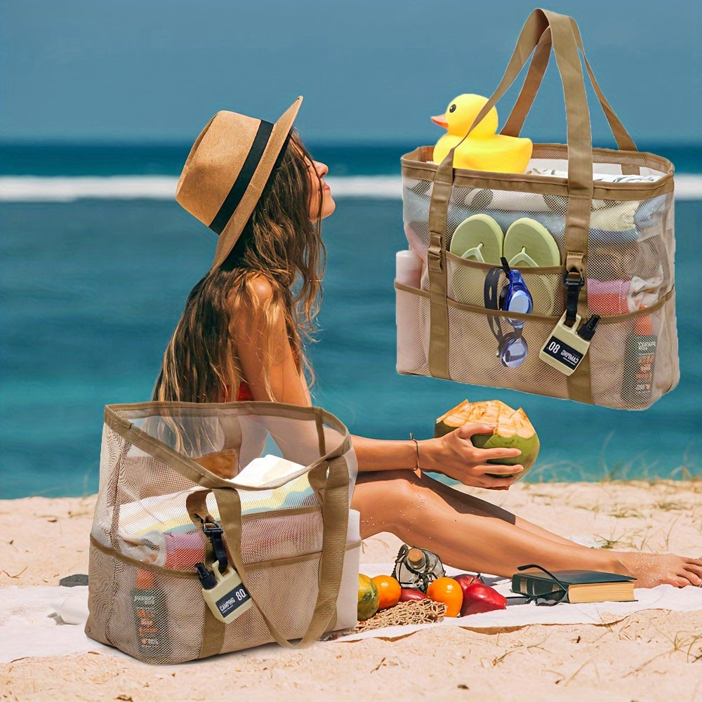 Grote Strandtas 40-50L | Meerdere Vakken | Perfect voor Outdoor