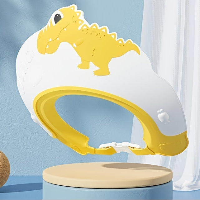 Douchkap met Dino Ontwerp, Plastic Waterdichte Shampoo Barrière, Niet Lekken, Comfortabele Pasvorm met Oorbescherming voor Kinderen tot 6 Jaar
