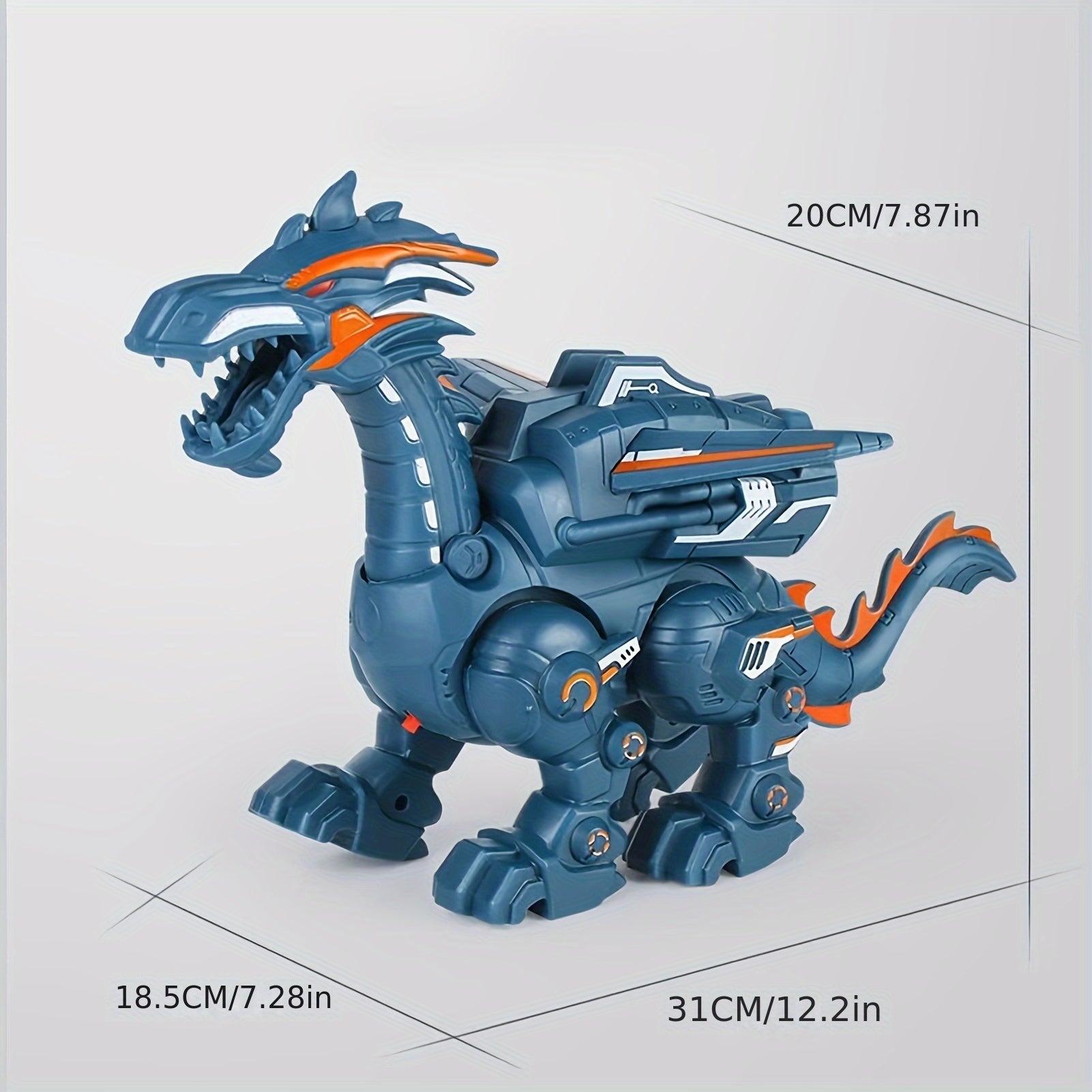 Elektrische Spray Mechanische Dinosaurus 'S Mechanische Oorlogsdraken die Vuur Kunnen Spuwen Dinosaurus Speelgoed Simulatiemodel, Perfect voor Halloween, Kerst en Verjaardag Cadeaus