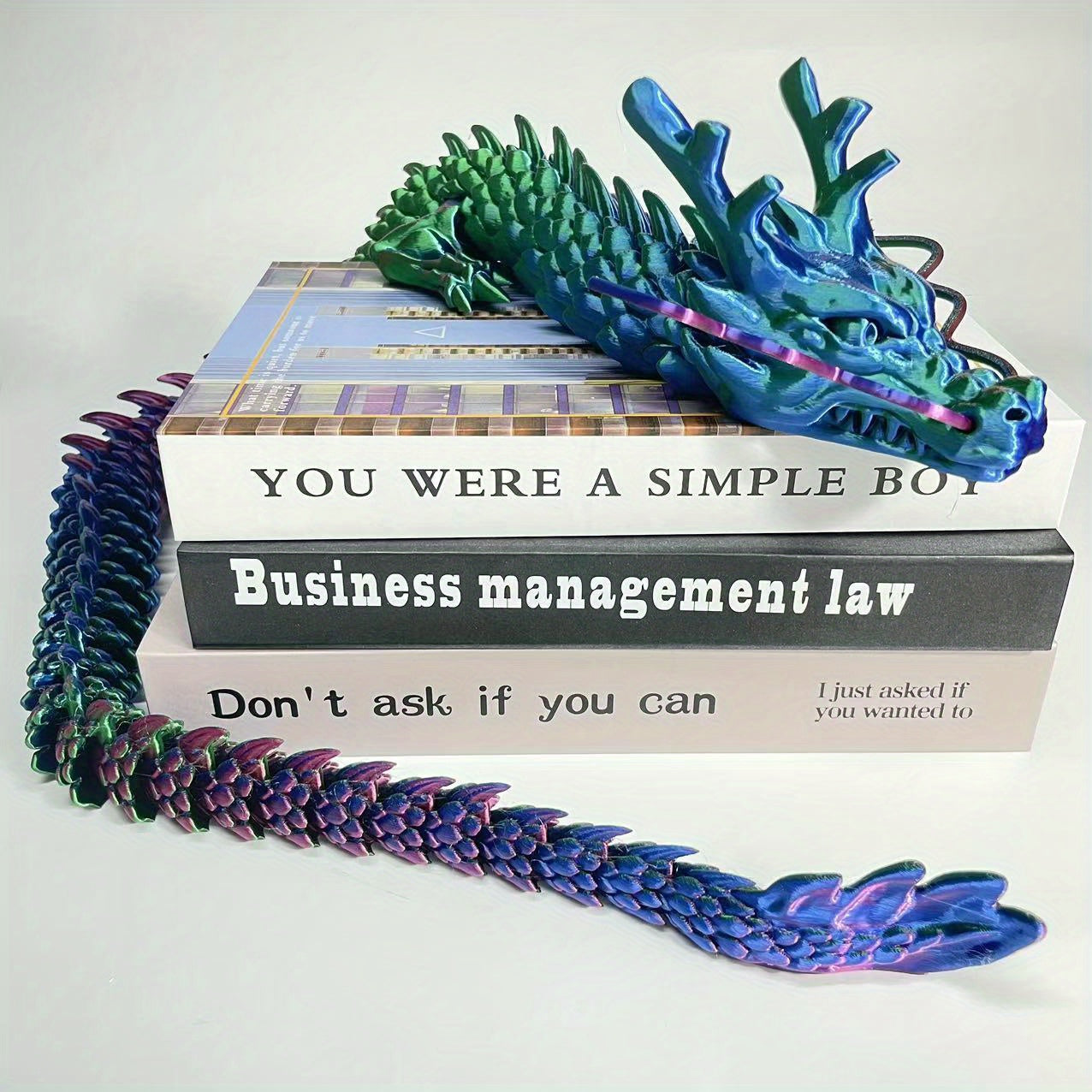 Grote 3D Drakenfiguur 35,43" - Gedetailleerd, Verzamelbare Hars Decoratie - Perfect Cadeau voor Kerst, Halloween, Thanksgiving & Pasen