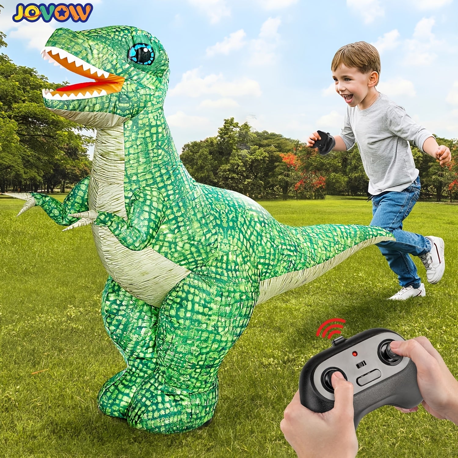 Opblaasbare T-Rex Dinosaurus | Op afstand bestuurbaar, perfect buitenspeelgoed