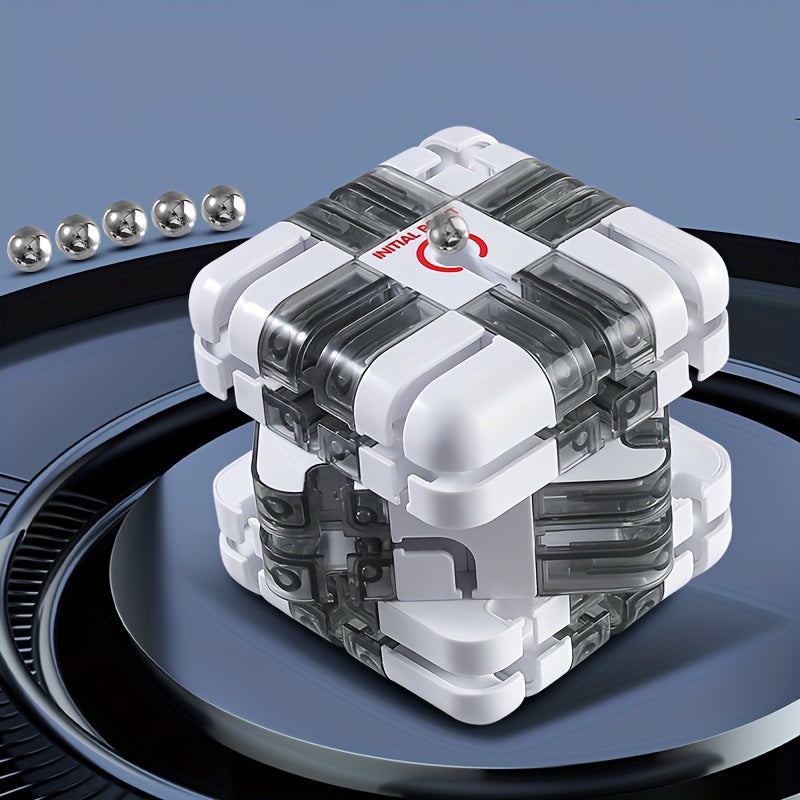 Doolhof Kubus Puzzel, 3D Magische Kubus Doolhof Breinbreker, Educatief Speelgoed Voor Kinderen En Volwassenen, Ideaal Als Kerstcadeau. Doolhof Bal Puzzel, Een Uitdagend Spel Voor Kinderen En Volwassenen