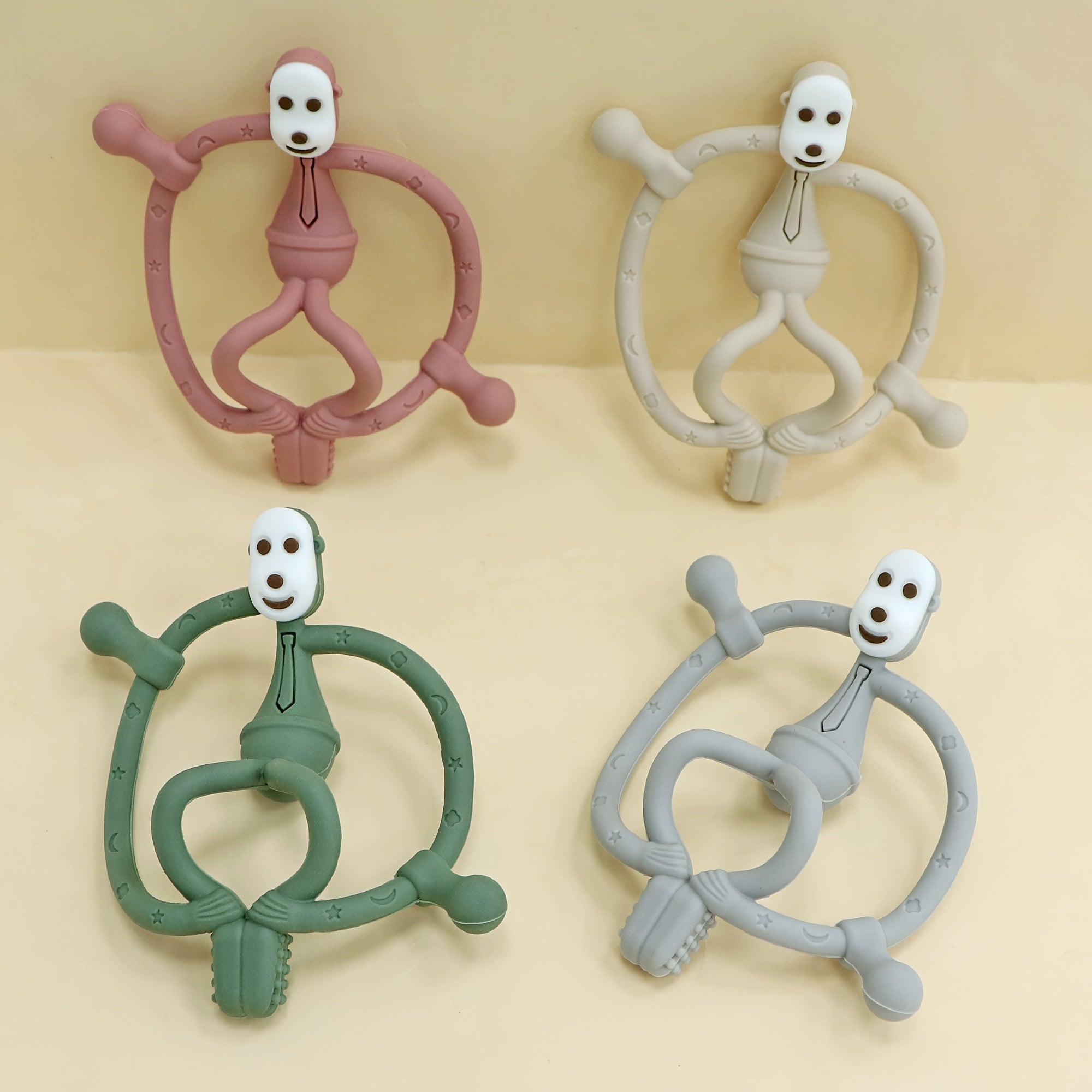 BPA-vrij Silicone Bijtspeelgoed voor Baby's (3+ Maanden) - Makkelijk Vast te Houden, Verkrijgbaar in 6 Kleuren