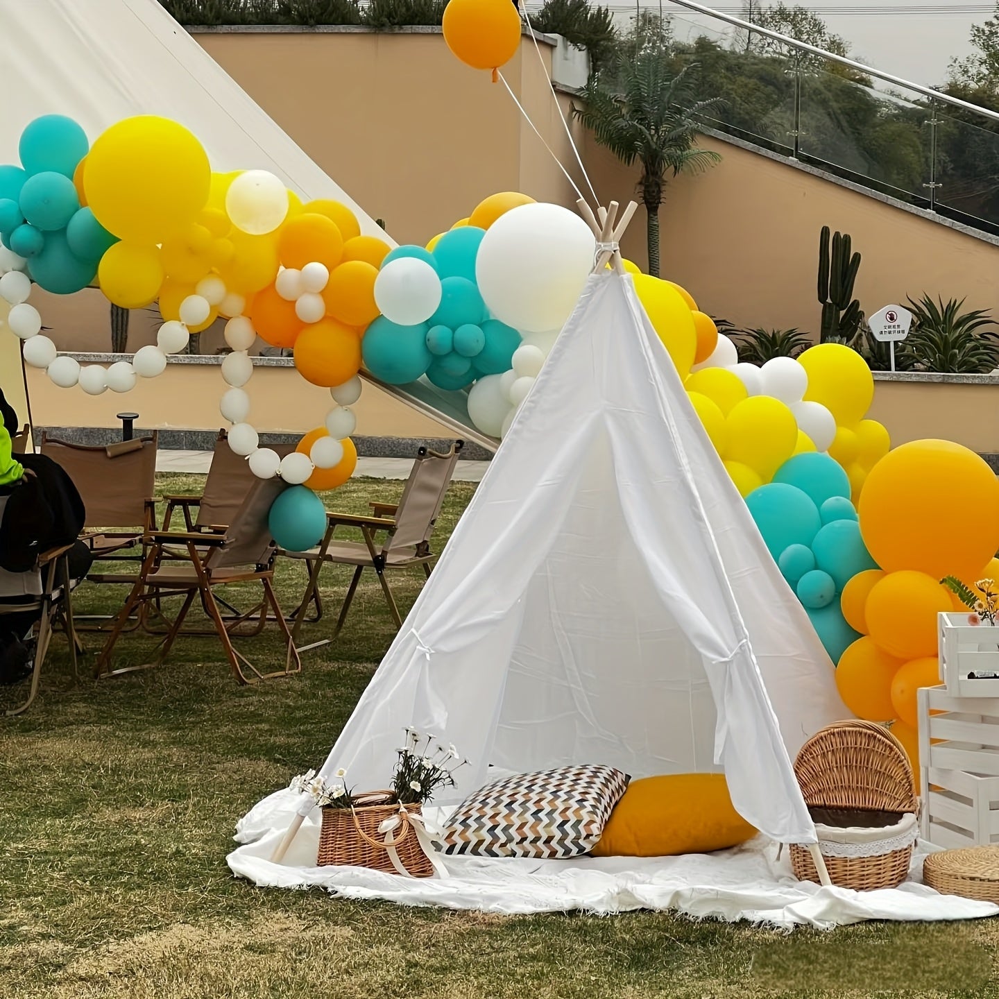 Wigwam Speeltent Kinderen 135cm | Eenvoudige Opbouw – Houten Stokken – Indoor & Outdoor Rollenspel Tent