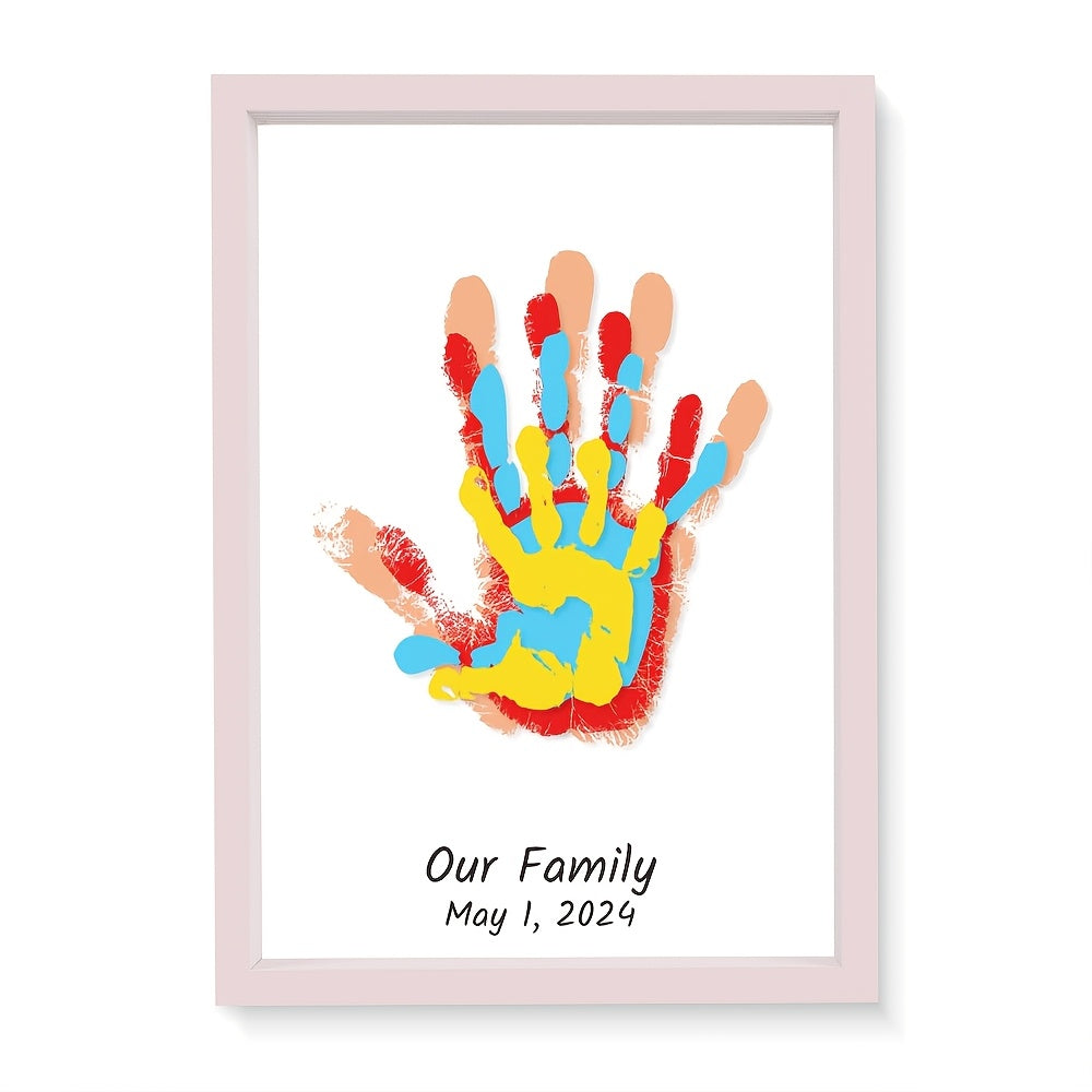 Transparant Handafdruk Fotolijst | Inclusief 6 Kleuren Verf en Houten Frame