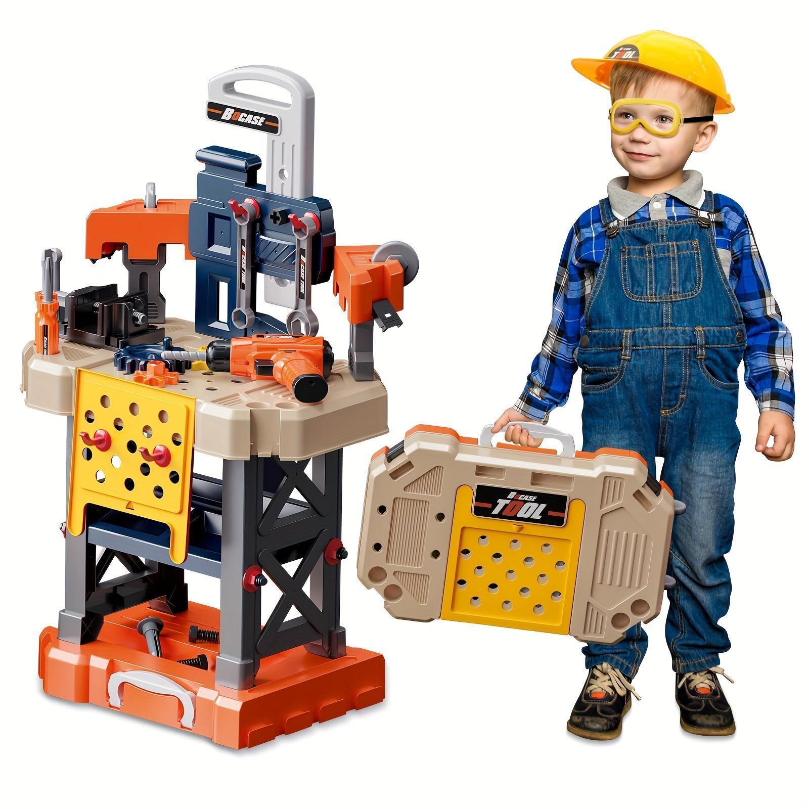 Kindergereedschapsset Transformeerbaar | Simulatie Reparatiebank – Educatief Cadeau voor Jongens & Meisjes 3+ Jaar