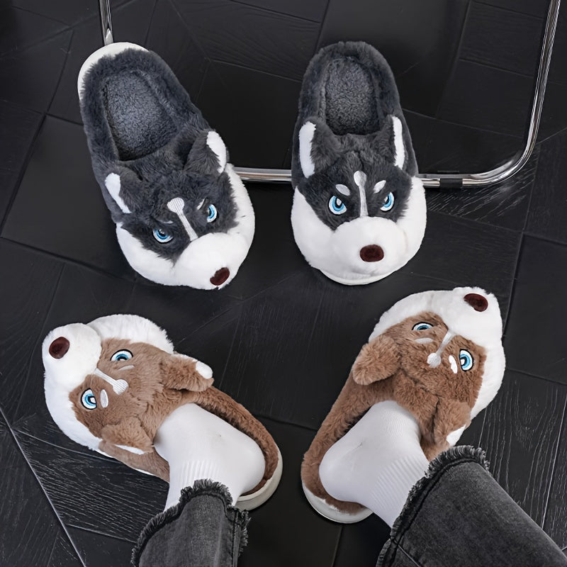 Pluche Husky Pantoffels voor Dames & Heren – Zacht, Warm en Duurzaam
