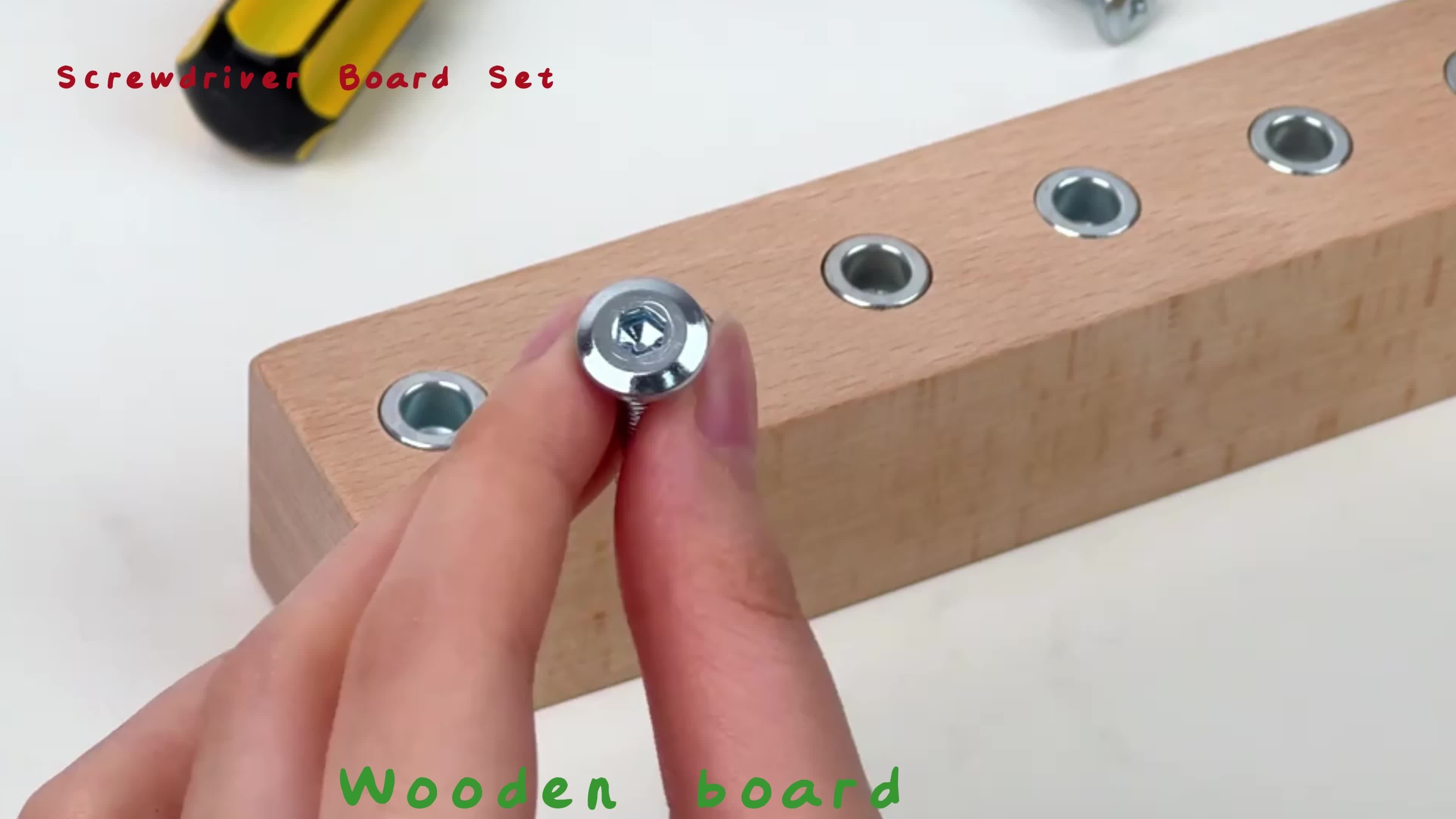 Schroevendraaier leerbord|Motorische vaardigheden & focus – houten speelgoed