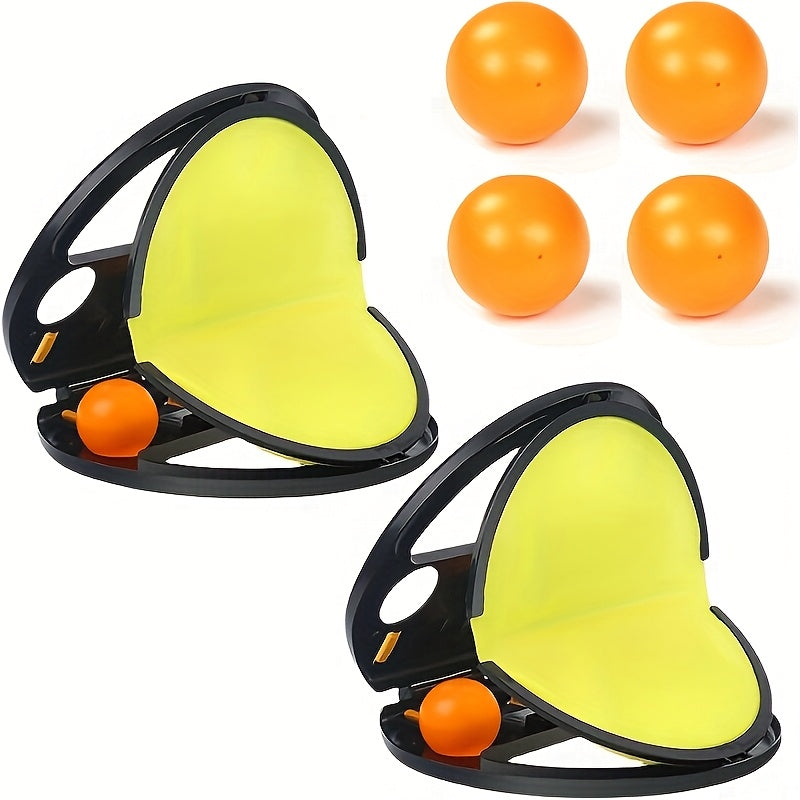 Gooi en Vang Balspel | Indoor & Outdoor Spelset met 2 Ballen & Peddels | Cadeau voor Jongens & Meisjes
