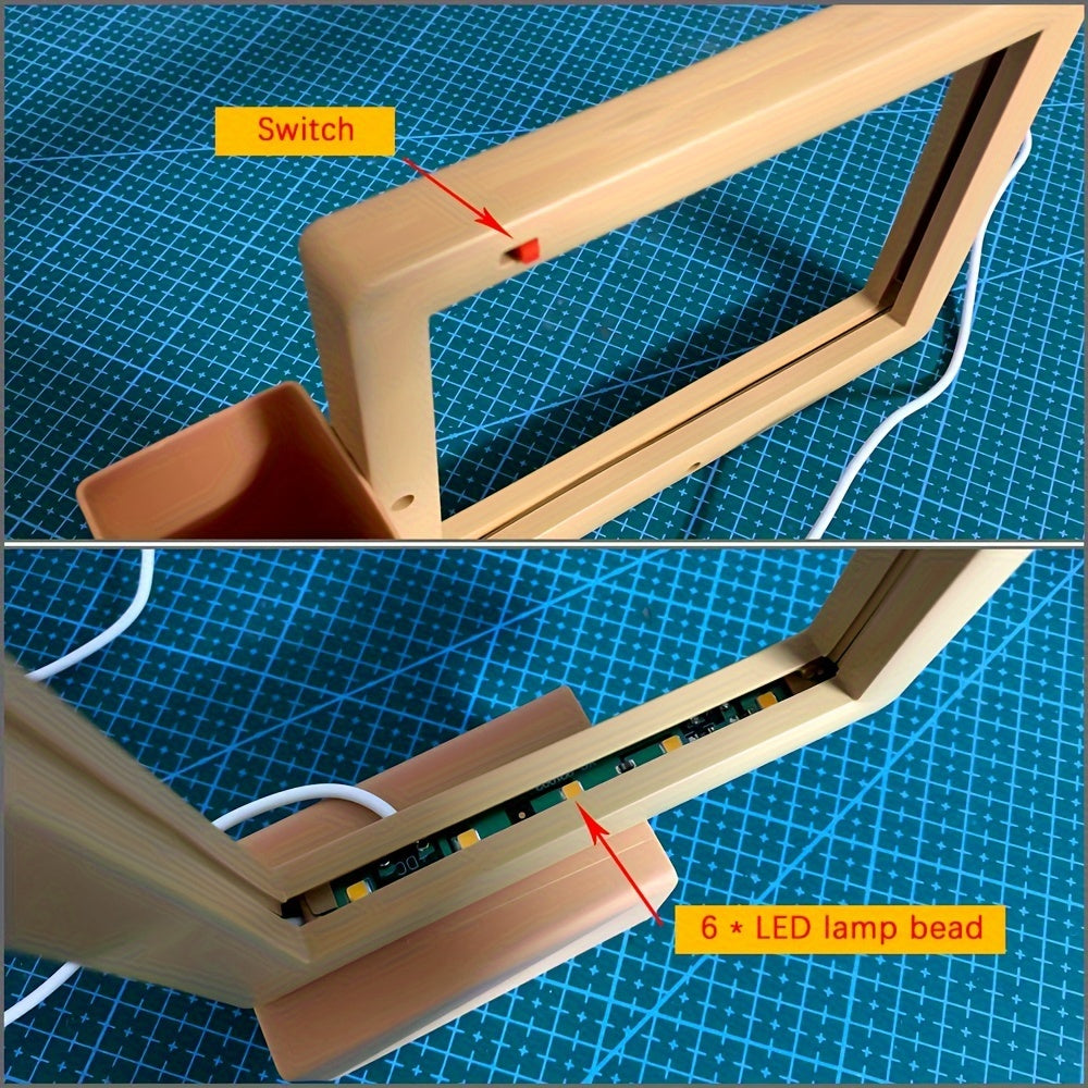 USB-Aangedreven 3D LED Nachtlampje | Herschrijftbaar Berichtbord, Perfect voor Cadeaus
