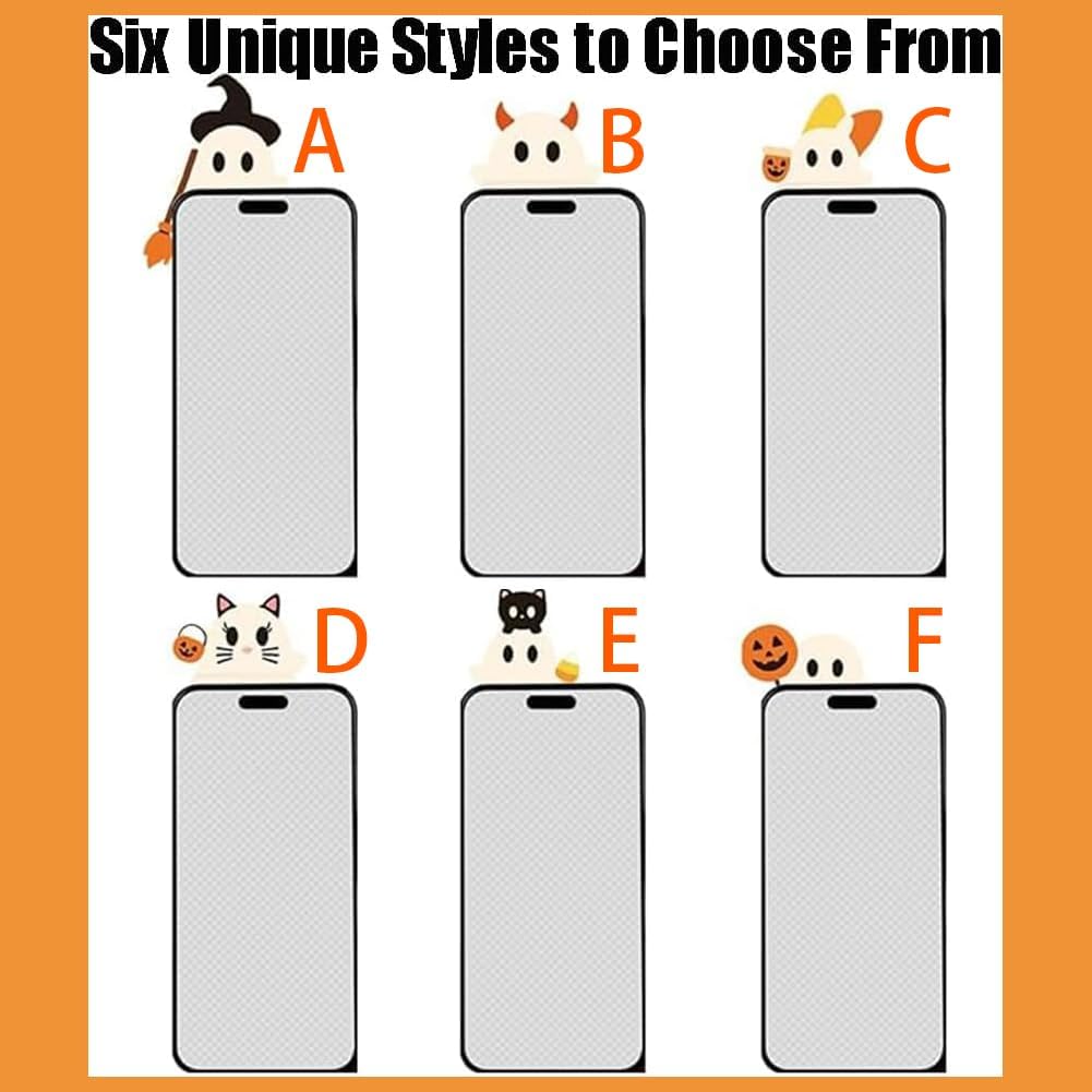 Spookje Halloween Telefoonversiering | Leuke Stick-On Decoratie voor Smartphone of Tablet