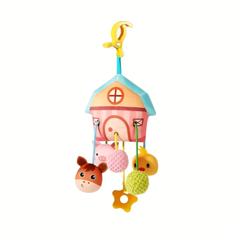 Cartoon Bed Hangend Speelgoed voor Baby’s met Bel | Nibble-Veilig en Lichtgewicht