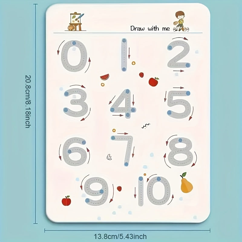 Herbruikbaar werkboek 36p | Educatief tekenboek + pennen