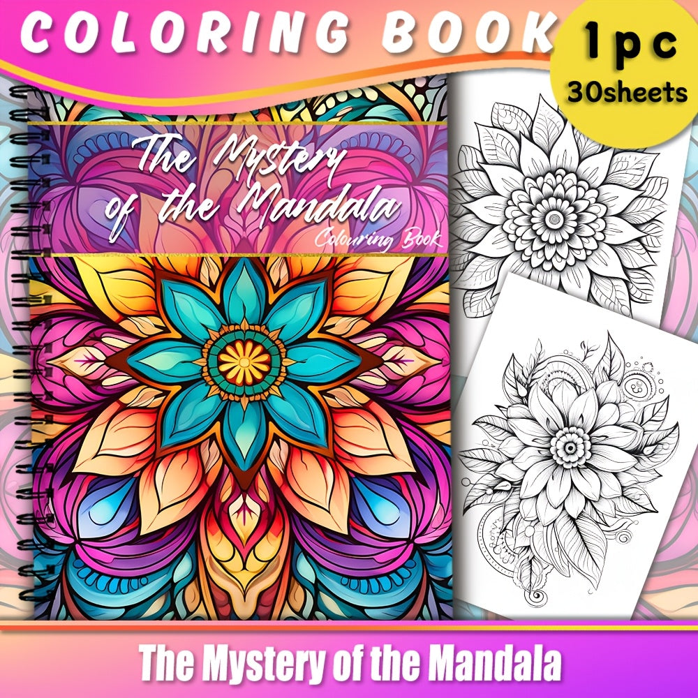 Kleurboek met Spiraalbinding voor Tieners & Volwassenen – 30 Unieke Patronen, Ontspannend Cadeau voor Feestdagen