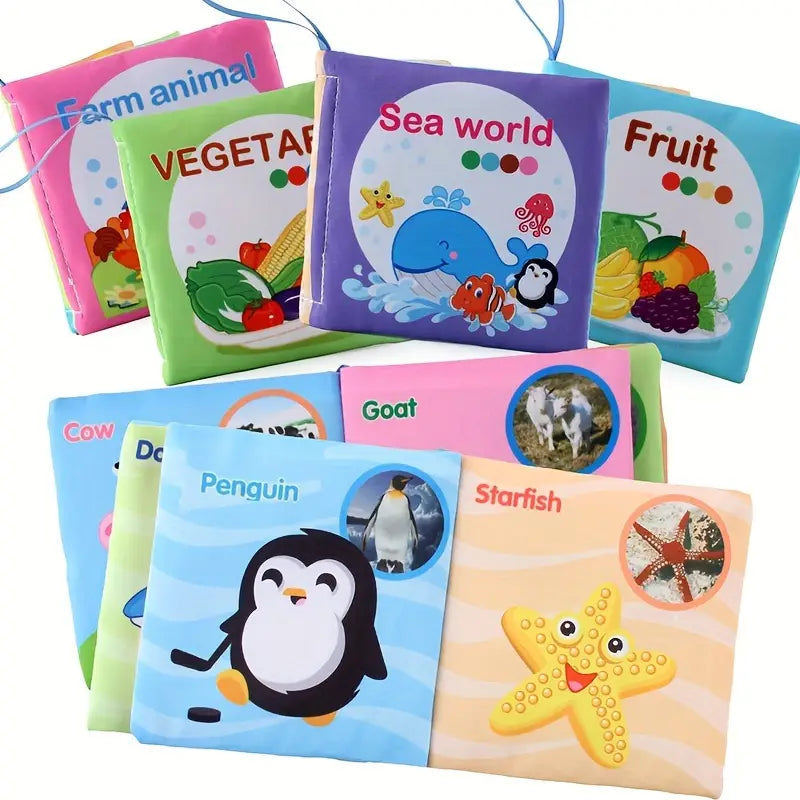 5-delige / 3-delige Stoffen Babyboekjes | Educatief Speelgoed voor Vroege Ontwikkeling