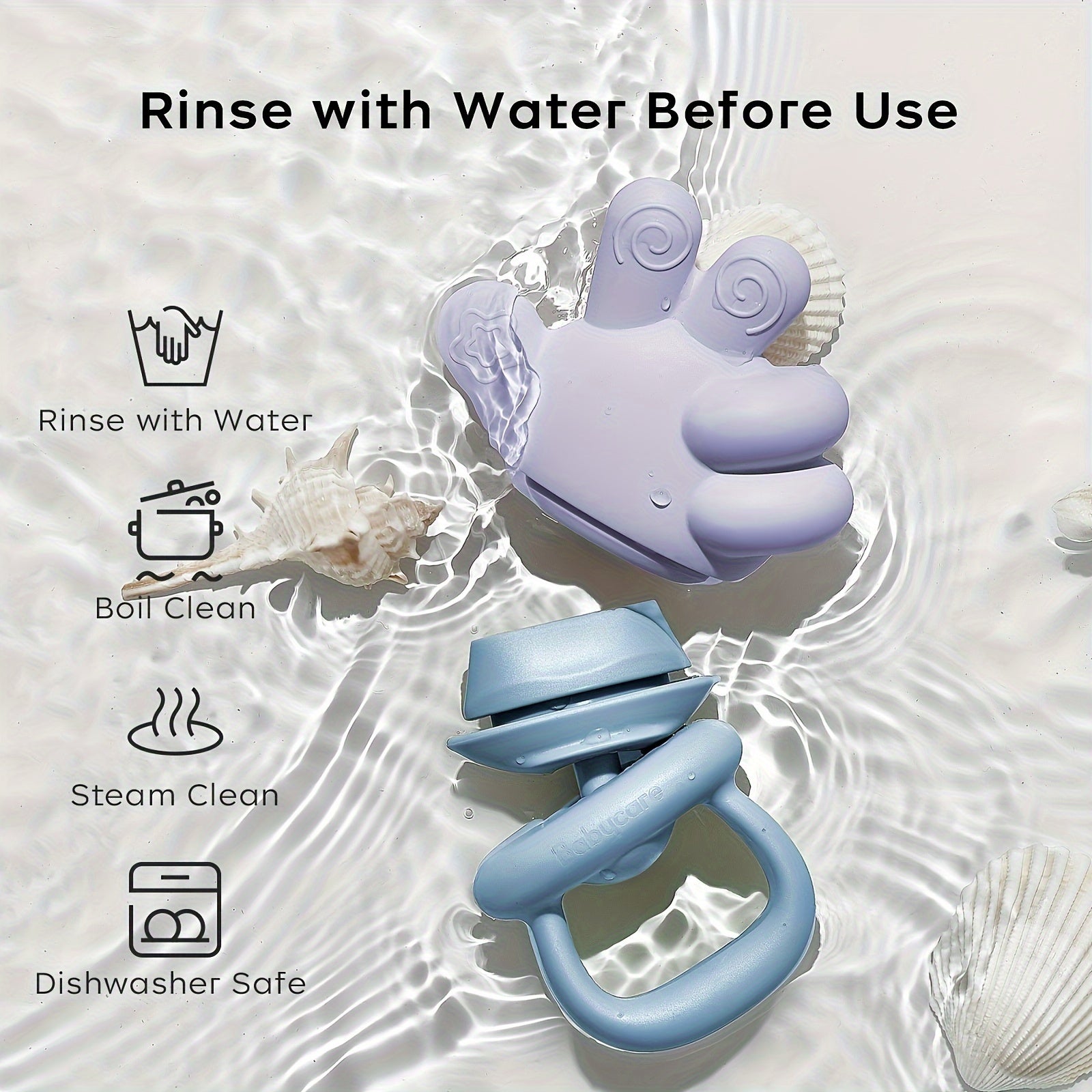 Baby Siliconen Bijtspeelgoed | Reinigen met Water, Koken, Stoomreinigen | Vaatwasmachinebestendig | Voor Baby's 0-36 Maanden