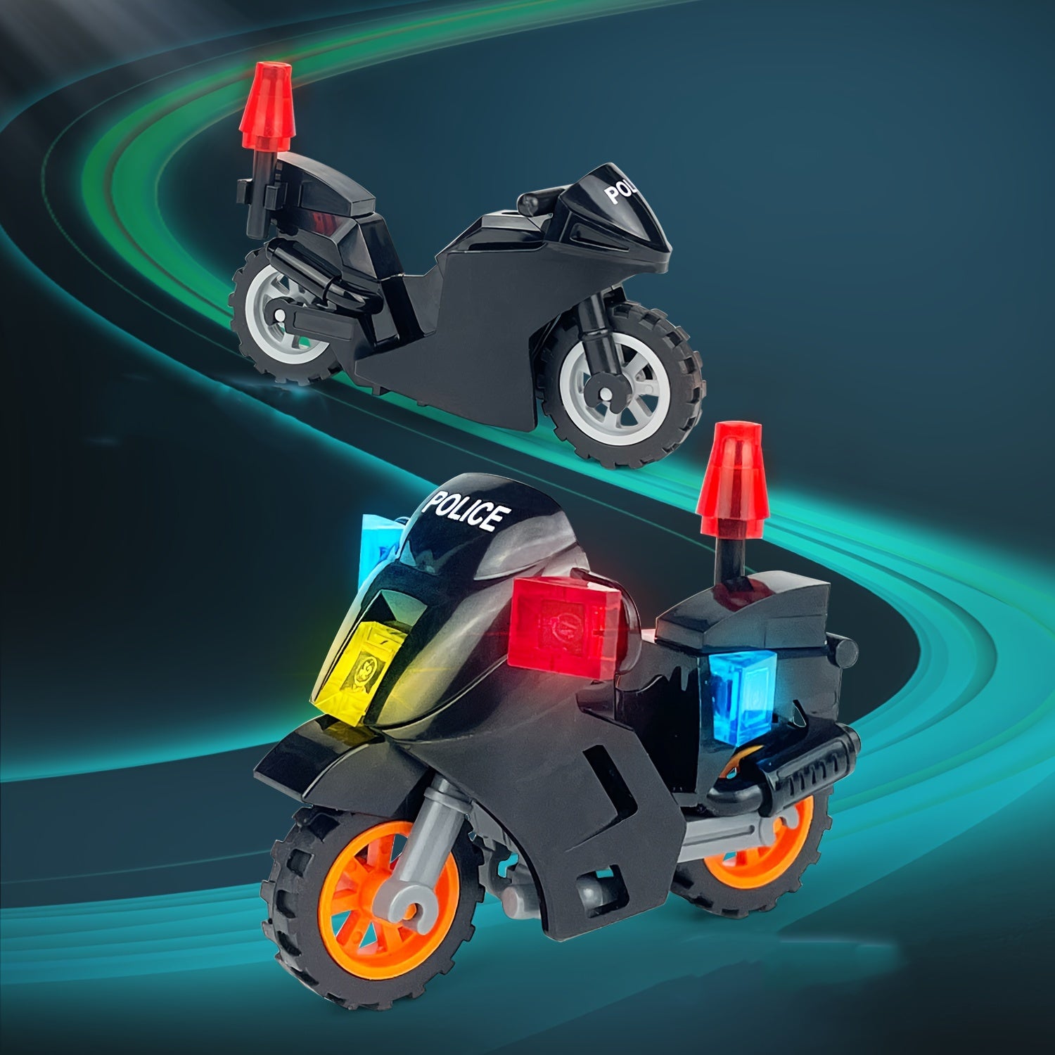 Zwarte ABS Motorfiets Bouwset | Decoratief Model, Perfect voor Feestelijke Cadeaus|Constructiespeelgoed