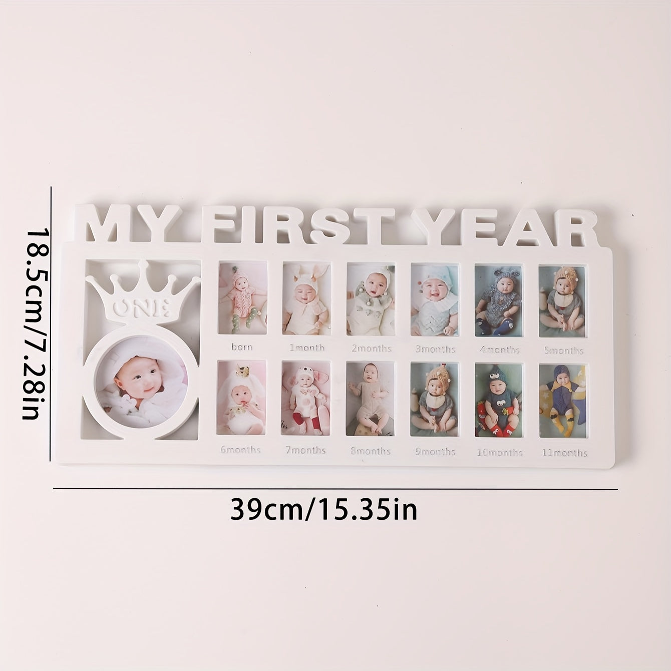 Herinneringenbewaarlijst Fotolijst - Gepersonaliseerd Doe-Het-Zelf Tafelblad Display voor Herinneringen aan je Pasgeboren Baby met Makkelijk Foto-invoeg Geschenkidee