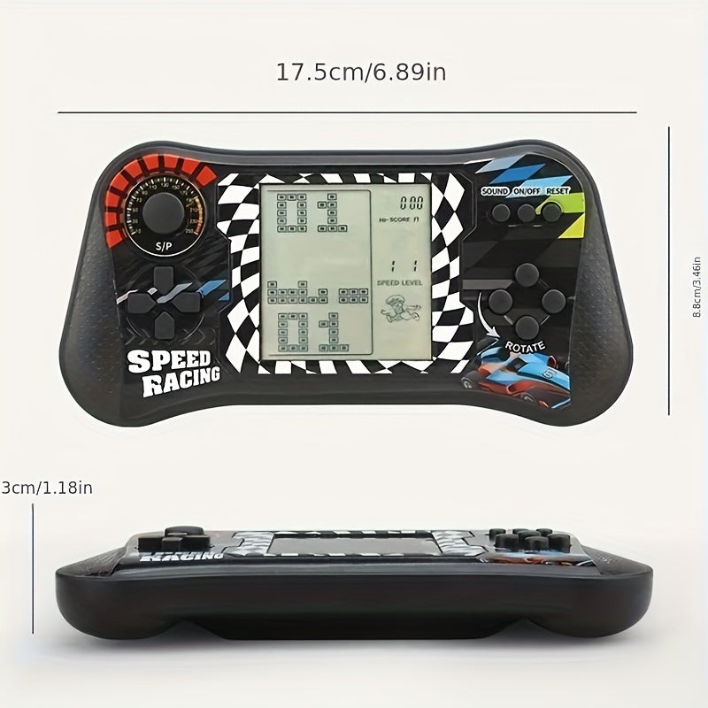 Retro Handheld Puzzel Gameconsole met Groot Scherm – Educatief Elektronisch Speelgoed voor Kinderen vanaf 3 Jaar