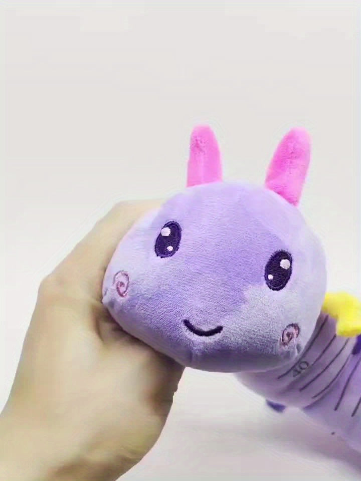 Muzikale Rups Knuffel | Baby Speelgoed met Rammelaar & Krasgeluid | Zintuiglijk Speelgoed voor 0+ Maanden